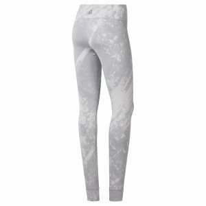 Reebok Combat Lux Bold Jacquard Tights Damen - Grau - DE 092-ANF